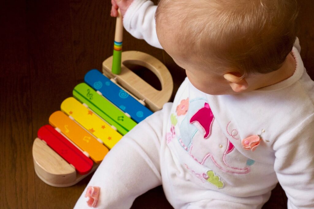 Játék 1 évesnek: az első xilofon